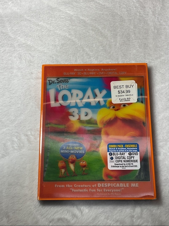 Dr. Seuss Other - Dr. Seuss Orange Case The Lorax 3D Blu-ray/DVD